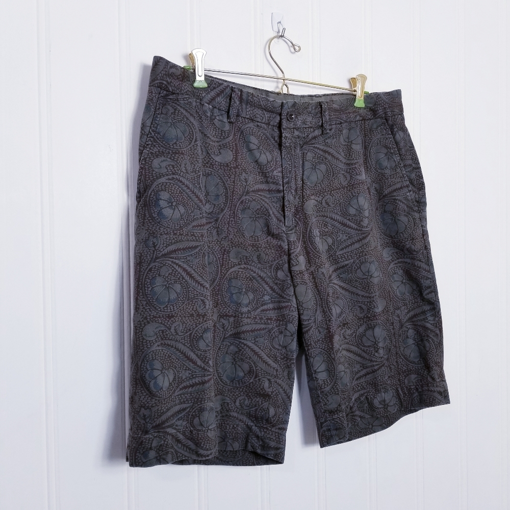 Polo Ralph Lauren Botanical Print Chino Shorts Brown Tropical Men 34